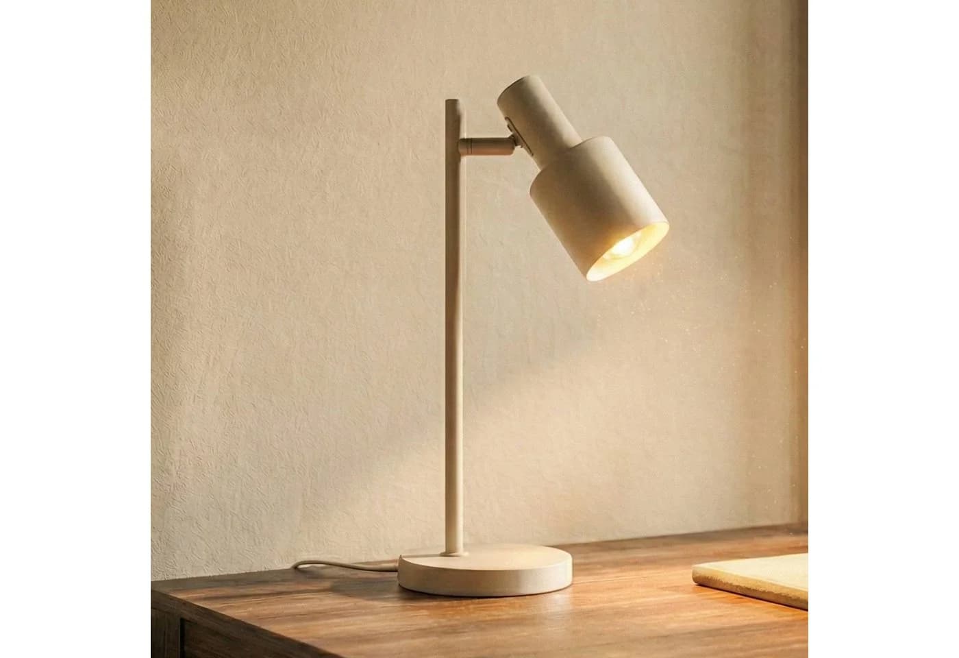 Lindby Tischleuchte Ovelia Metall Beige IP20 LED