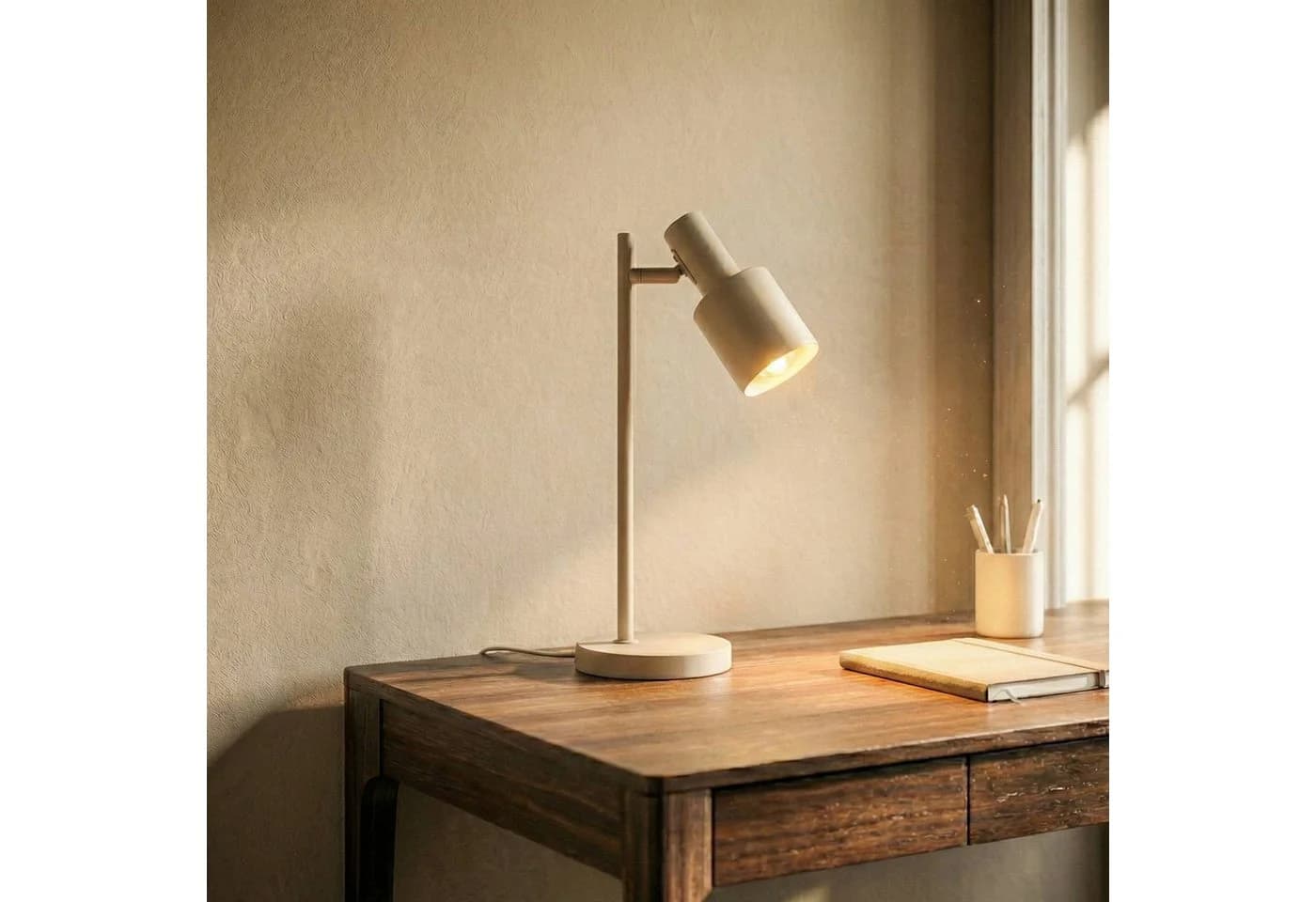 Lindby Tischleuchte Ovelia Metall Beige IP20 LED - Bild 3