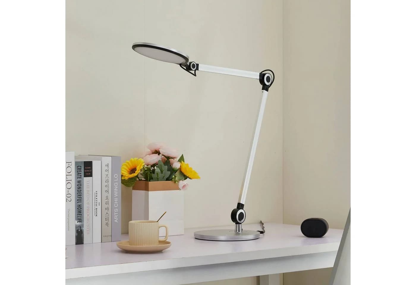 Lindby LED-Tischleuchte Nyxaris Silber Metall CCT - Bild 3