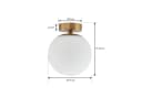 Lucande Deckenlampe Bidolo Messingfarben Glas 15 cm IP44 Bild 5