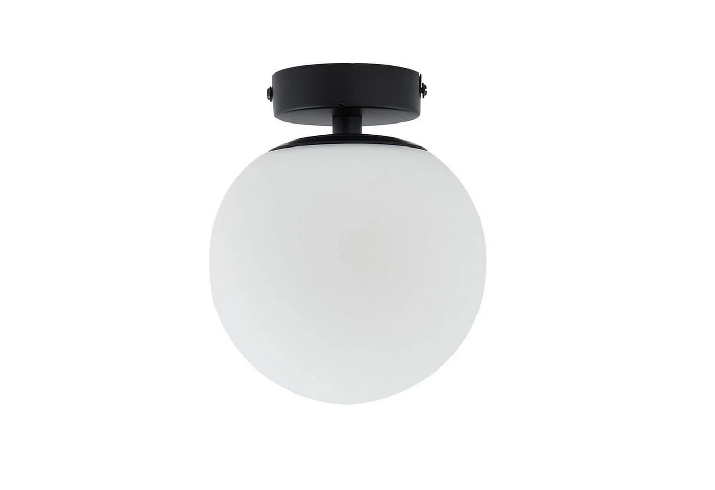 Lucande Deckenlampe Bidolo, Schwarz, Glas, Ø 15 cm, IP44 - Bild 2