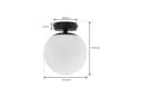 Lucande Deckenlampe Bidolo, Schwarz, Glas, Ø 15 cm, IP44 Bild 5