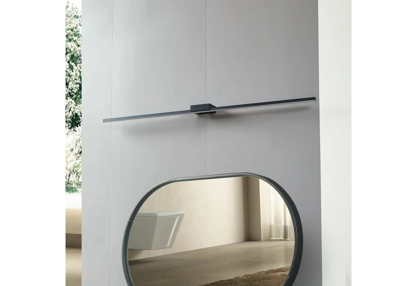 Lucande LED-Spiegelleuchte Kivana Schwarz Metall 120cm IP44 - Bild 4