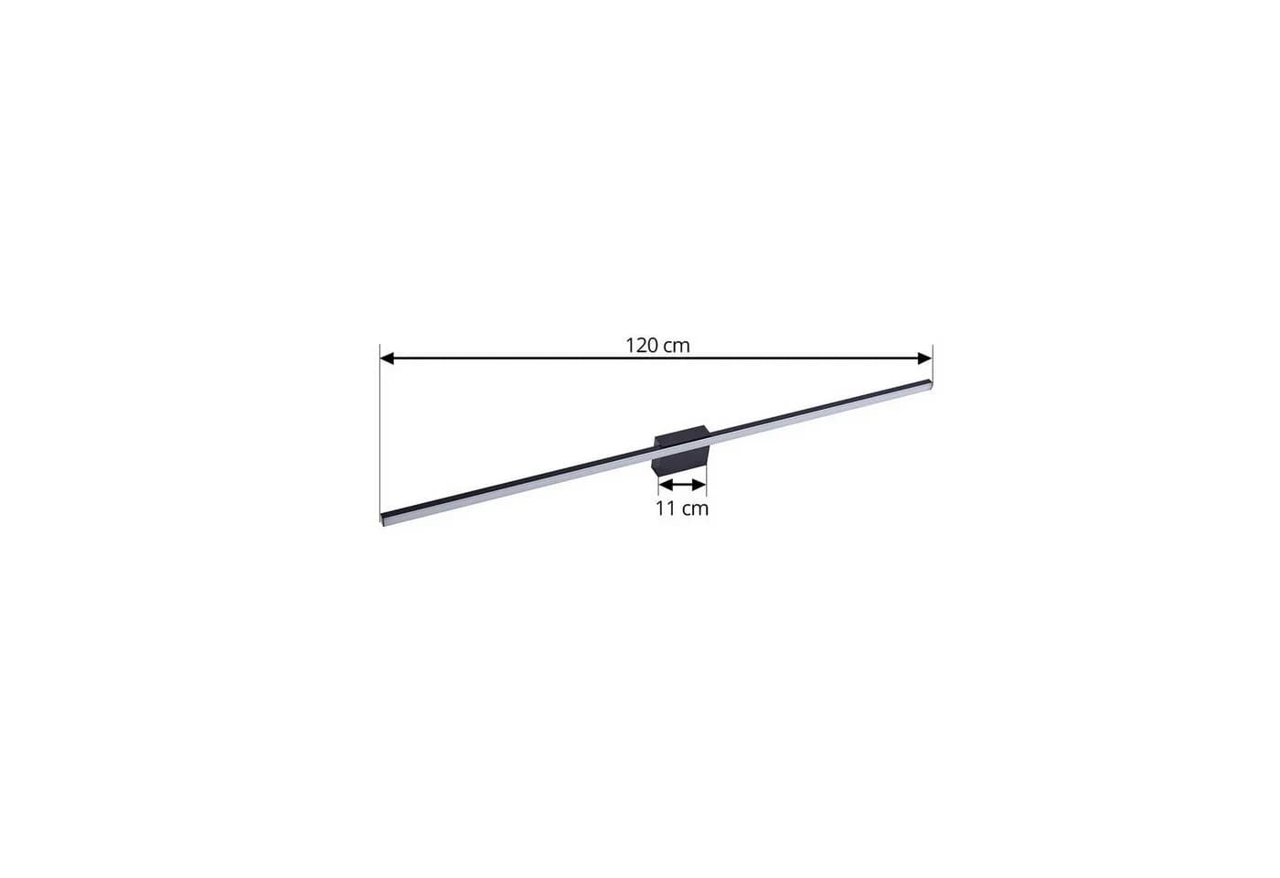 Lucande LED-Spiegelleuchte Kivana Schwarz Metall 120cm IP44 - Bild 5