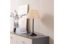 Lindby Tischleuchte Zyralia Holz Schwarz Rattan 30 cm Bild 3