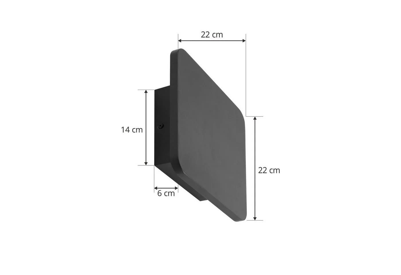 Lucande LED-Wandleuchte Elrik Schwarz Metall - Bild 4