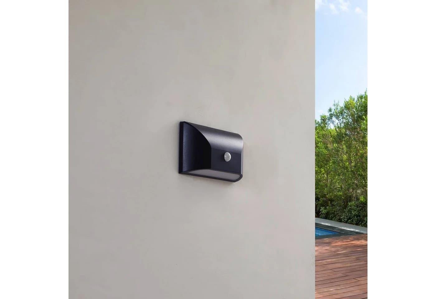Lindby LED-Außenwandleuchte Siana Schwarz Sensor - Bild 4