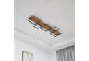 Lindby LED-Deckenlampe Galad Schwarz Holz 5-flg. 140 cm Bild 4