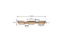 Lindby LED-Deckenlampe Galad Schwarz Holz 5-flg. 140 cm Bild 5