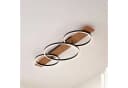 Lindby LED-Deckenlampe Galad Schwarz Holz 3-flg. Bild 1