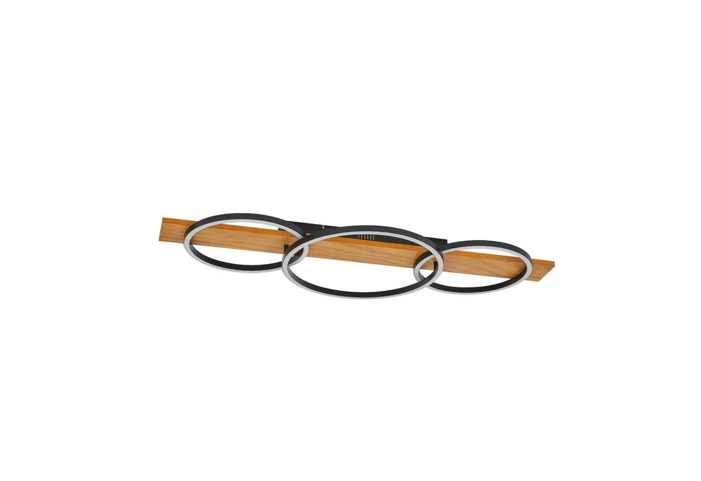 Lindby LED-Deckenlampe Galad Schwarz Holz 3-flg. - Bild 2
