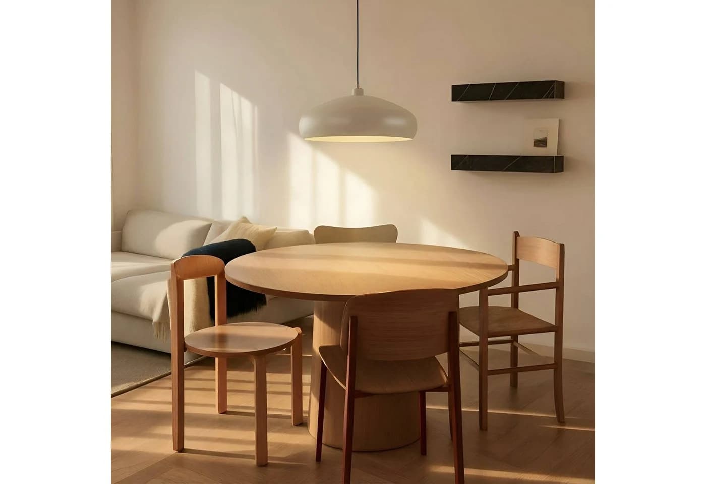 Lindby Hängeleuchte Elover Beige Eisen - Bild 3