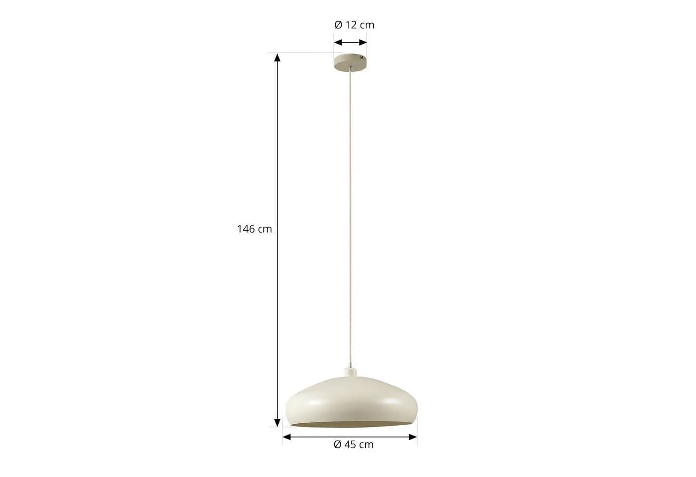 Lindby Hängeleuchte Elover Beige Eisen - Bild 5