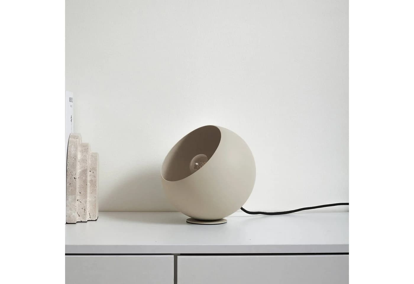 Lindby Tischleuchte Somolia Beige Eisen Ø 20 cm - Bild 4