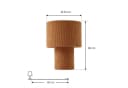 Lindby Tischleuchte Jone Hellbraun Textil 30 cm Bild 5