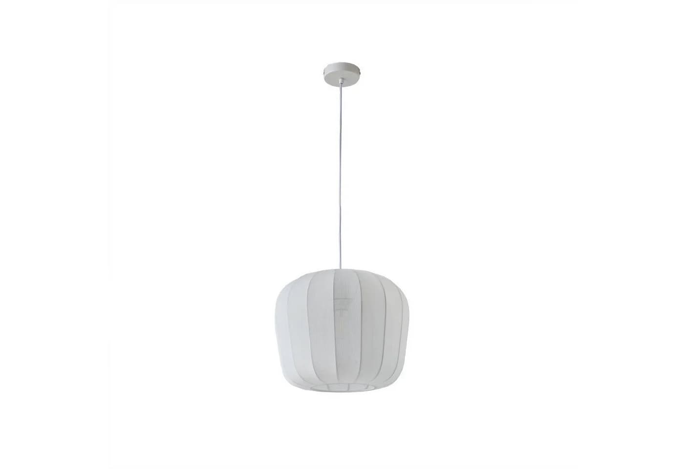 Lindby Hängeleuchte Helin Weiß Stoff Ø 35 cm - Bild 2