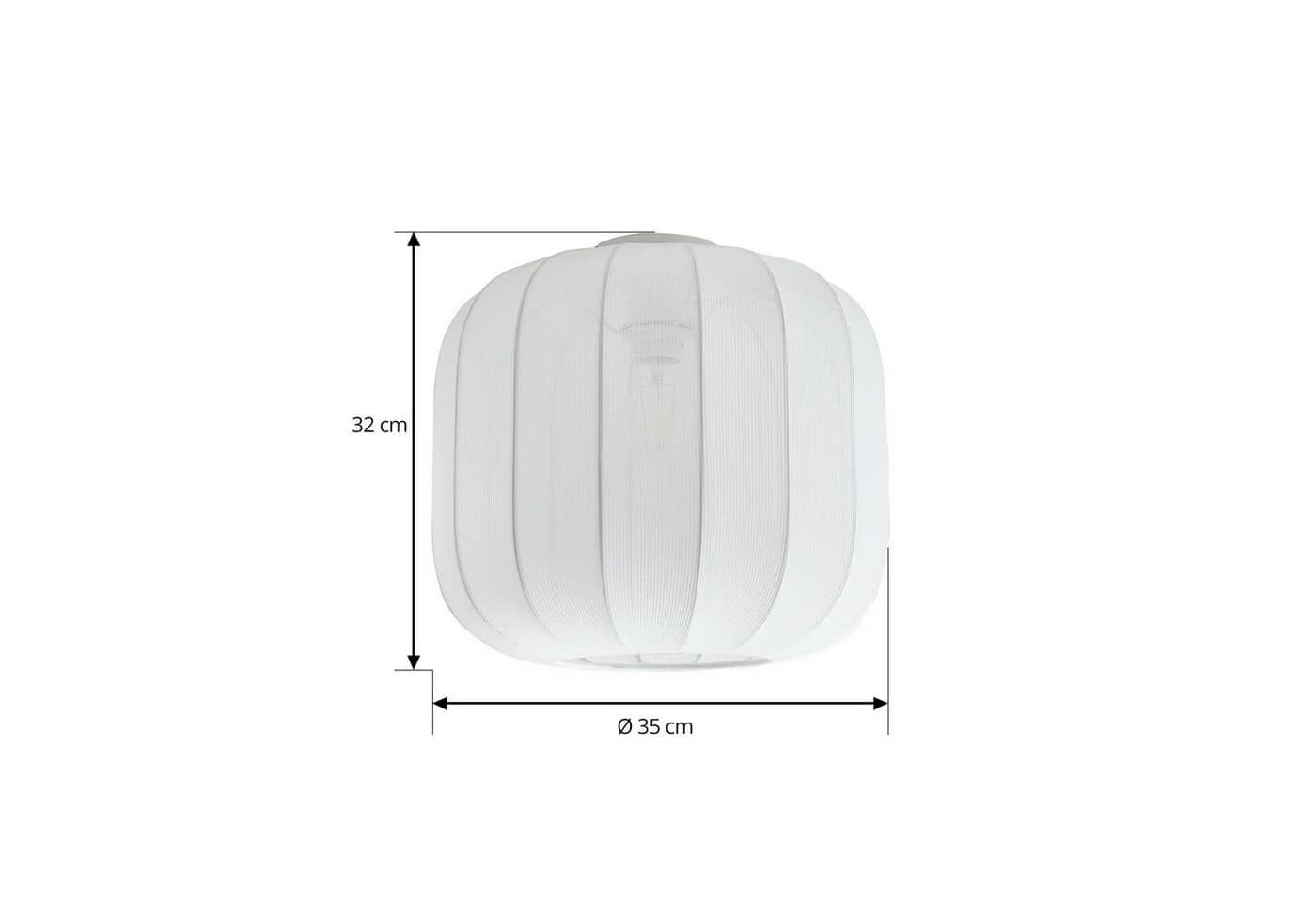 Lindby Deckenleuchte Helin Weiß Stoff Ø 37 cm - Bild 5