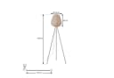 Lindby Stehleuchte Helin, Beige, Textil, Tripod, 144 cm, E27 Bild 5