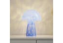 Lindby Tischleuchte Hubi Blau Glas 22 cm Pilzform Bild 1