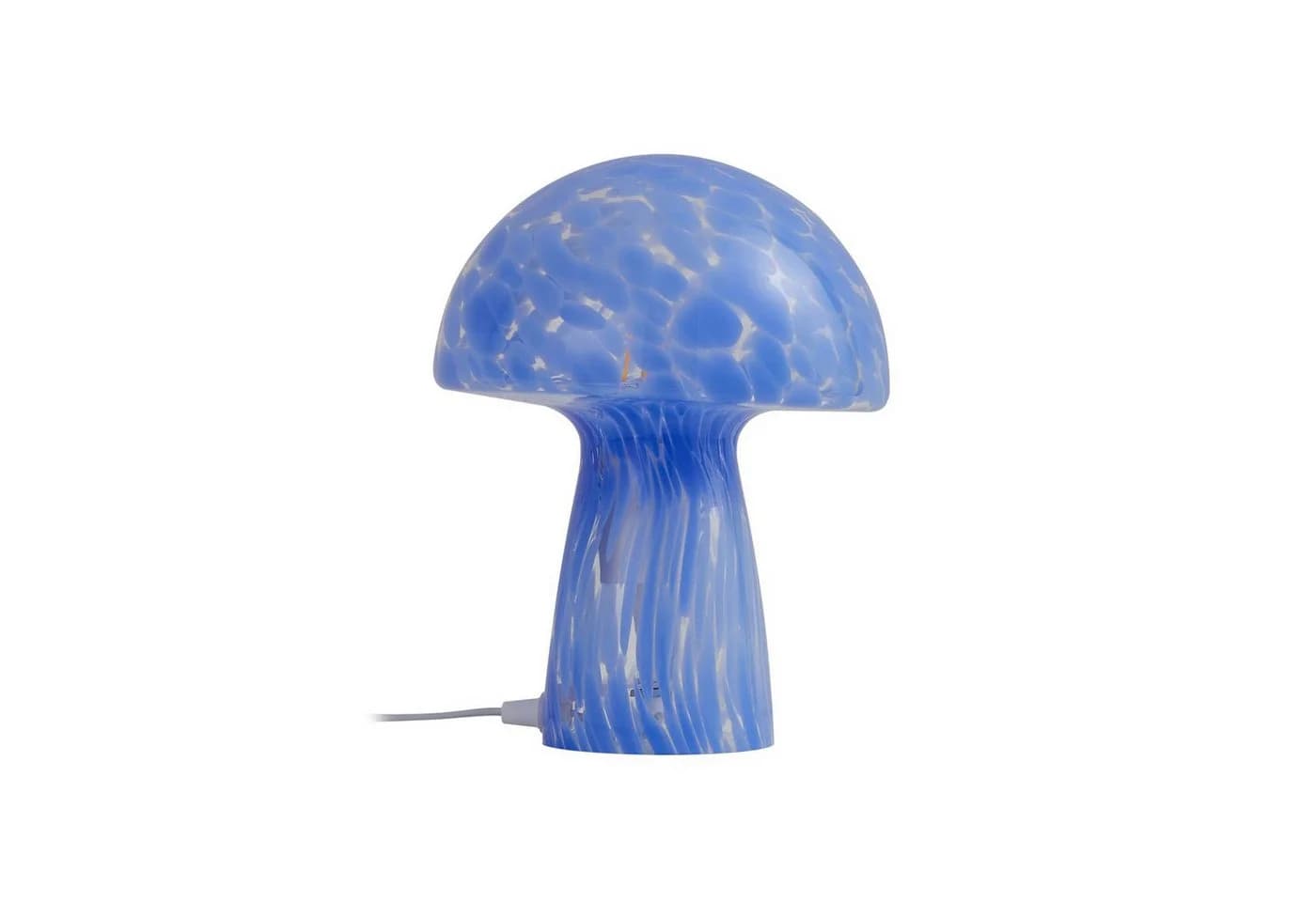 Lindby Tischleuchte Hubi Blau Glas 22 cm Pilzform - Bild 2