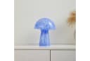 Lindby Tischleuchte Hubi Blau Glas 22 cm Pilzform Bild 4