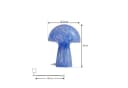 Lindby Tischleuchte Hubi Blau Glas 22 cm Pilzform Bild 5