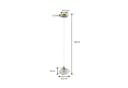 Lindby Hängeleuchte Piatra Amber/Messing Glas Ø 16 cm G9 Bild 5