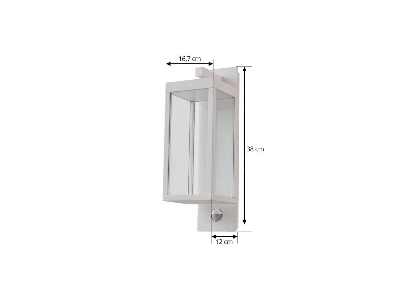 Lucande LED-Außenwandlampe Ferdinand, weiß, Sensor, 38 cm - Bild 5