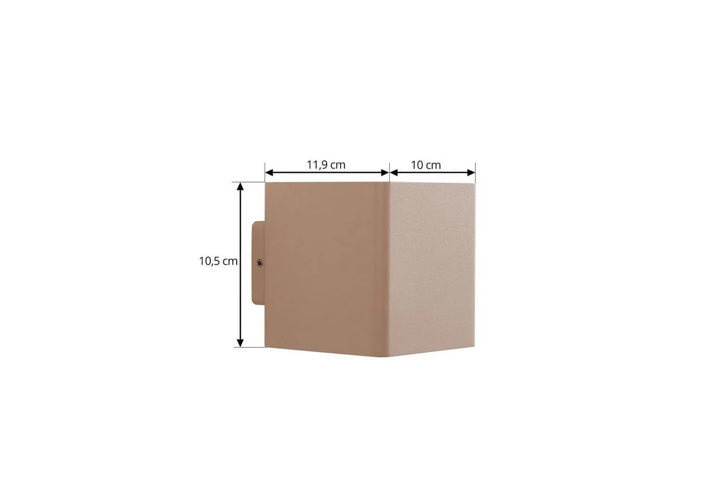 Lucande LED-Außenwandleuchte Aaron Beige IP54 Up/Down - Bild 5