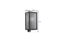 Lindby Außenwandlampe Peldar, Sensor, geriffelt, IP44, E27 Bild 5