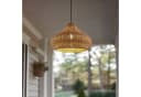 Lucande Außenhängelampe Taniola Beige Rattan IP44 Bild 3