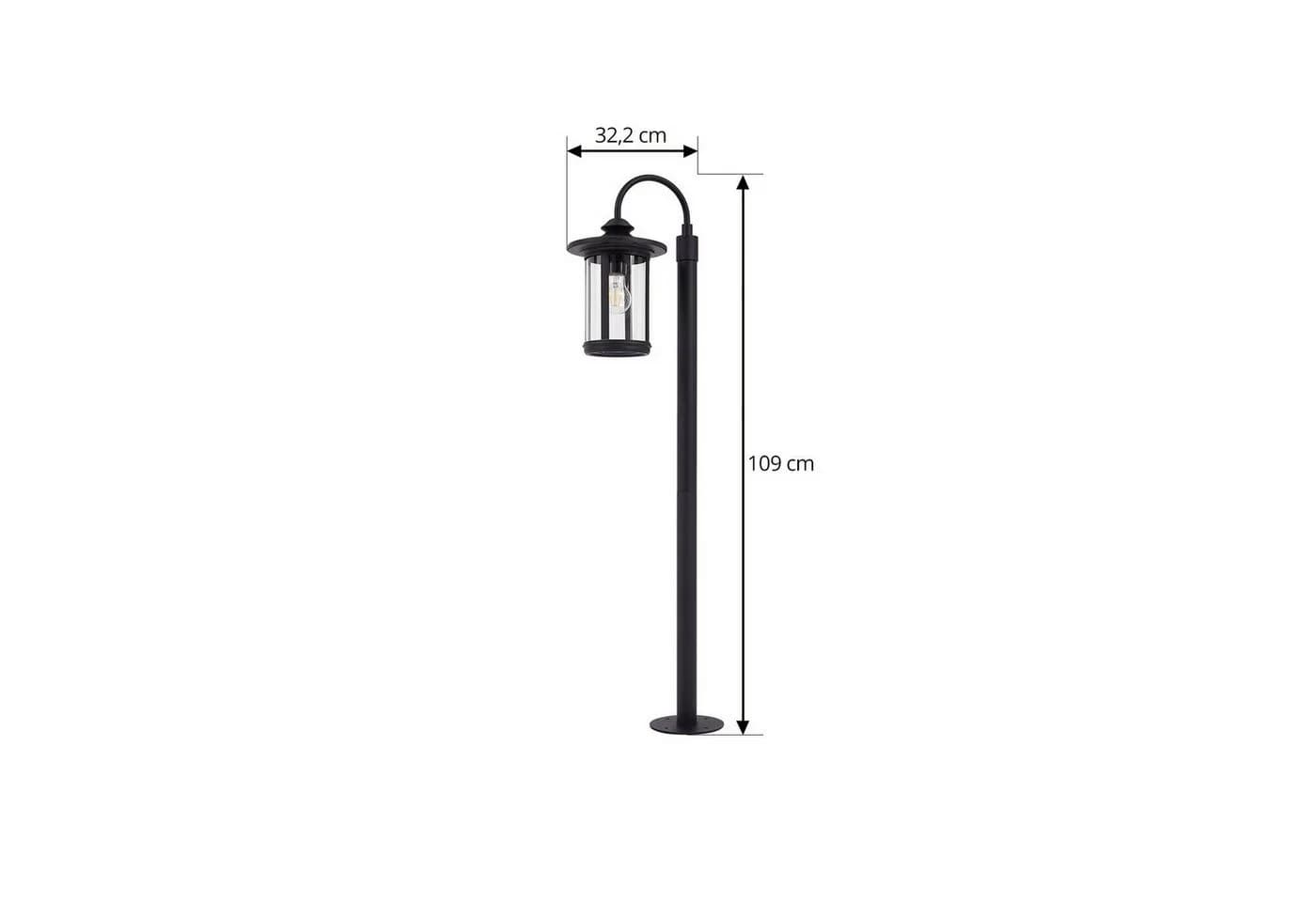Lindby Wegeleuchte Zayn Schwarz Aluminium Glas IP65 - Bild 5