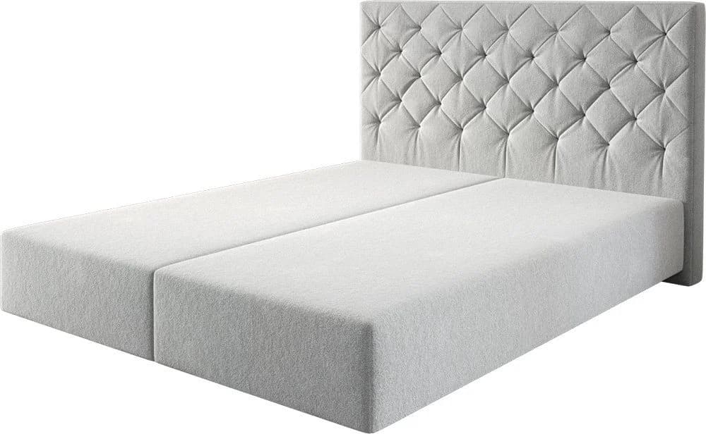 DELIFE Bettgestell Dream-Great Mikrofaser Silbergrau