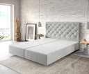 DELIFE Bettgestell Dream-Great Mikrofaser Silbergrau Bild 2