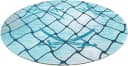 SANSIBAR Teppich Keitum 005 rund Turquoise Polyester Flachgewebe Bild 4