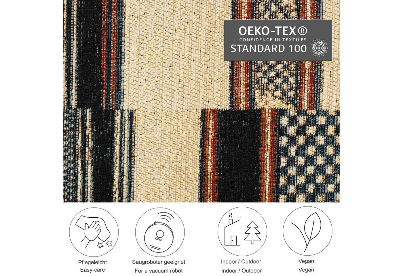 GINO FALCONE Outdoor-Africa 41 Teppich Beige Ethno-Look - Bild 3