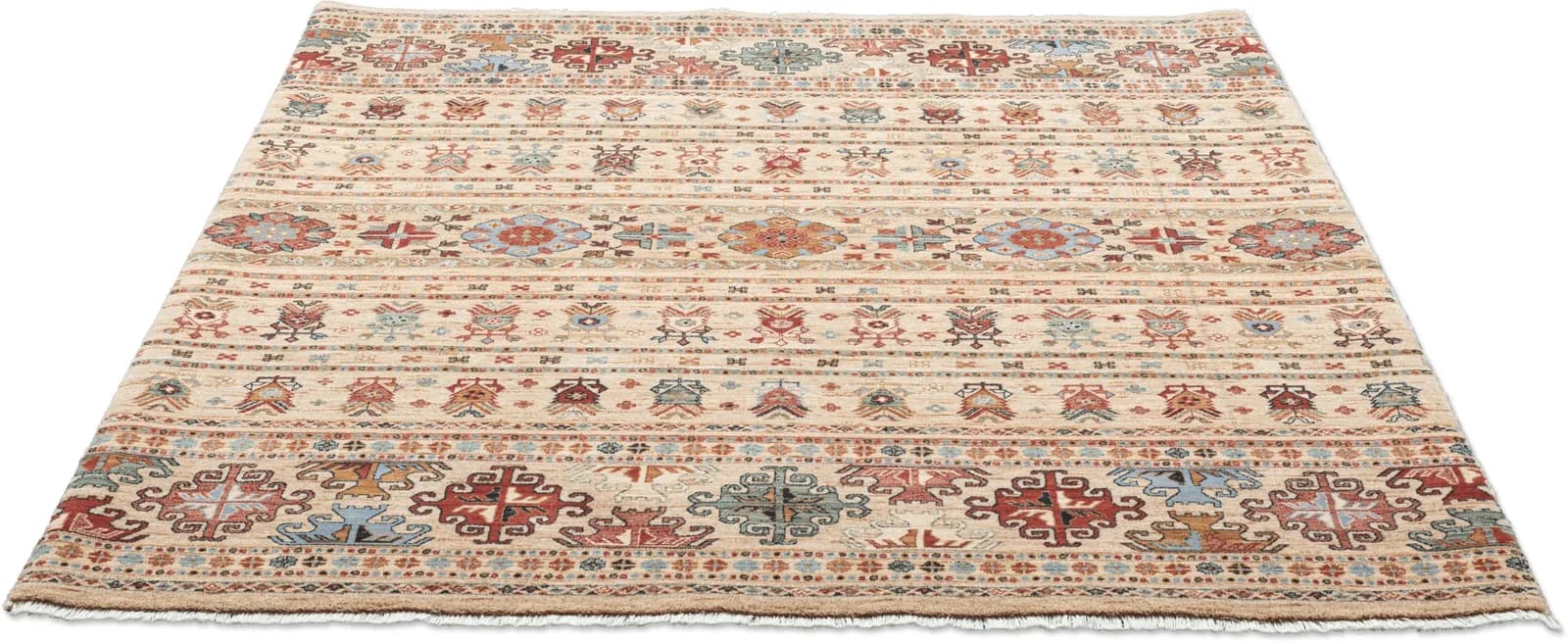 THEKO Wollteppich Saharna 7684 Beige Orientalisch Kurzflor