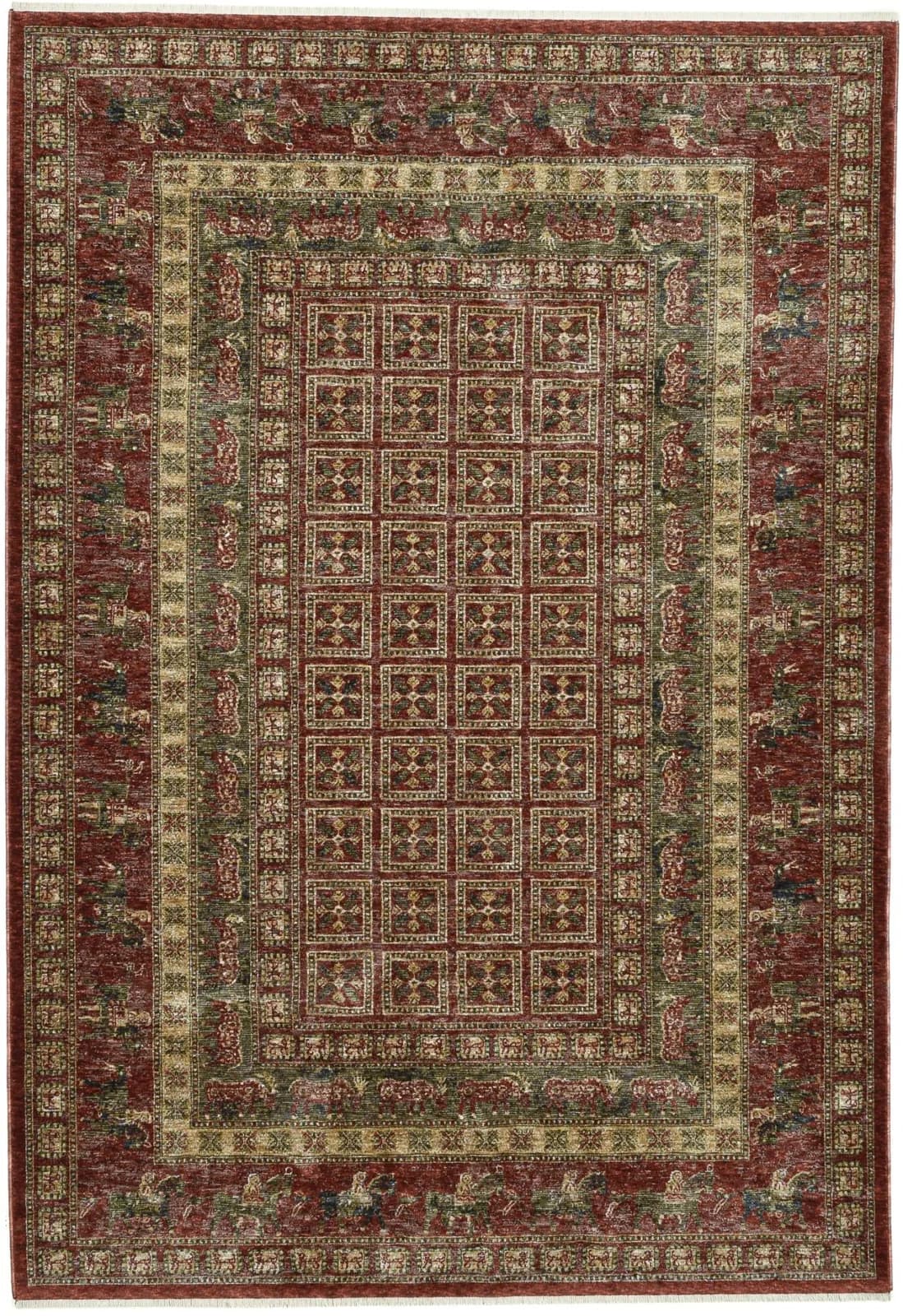 THEKO Teppich Beatrice GF-137 Rot Multi Orient Optik Kurzflor