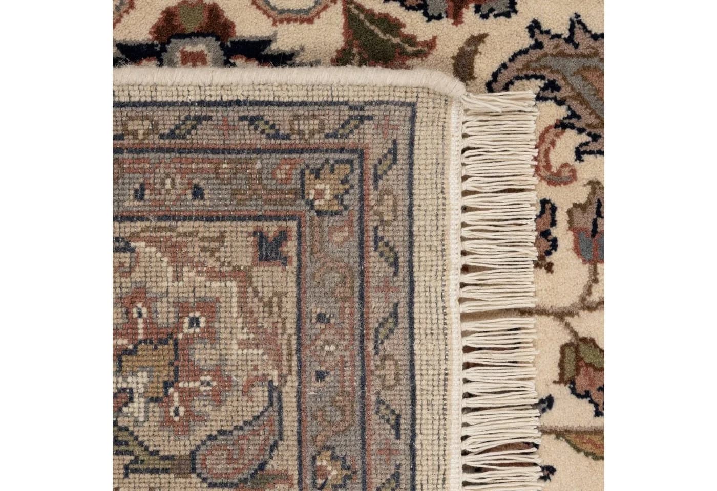 RUG N' ROLL Orientteppich Indo Isfahan Handgeknüpft Beige/Braun