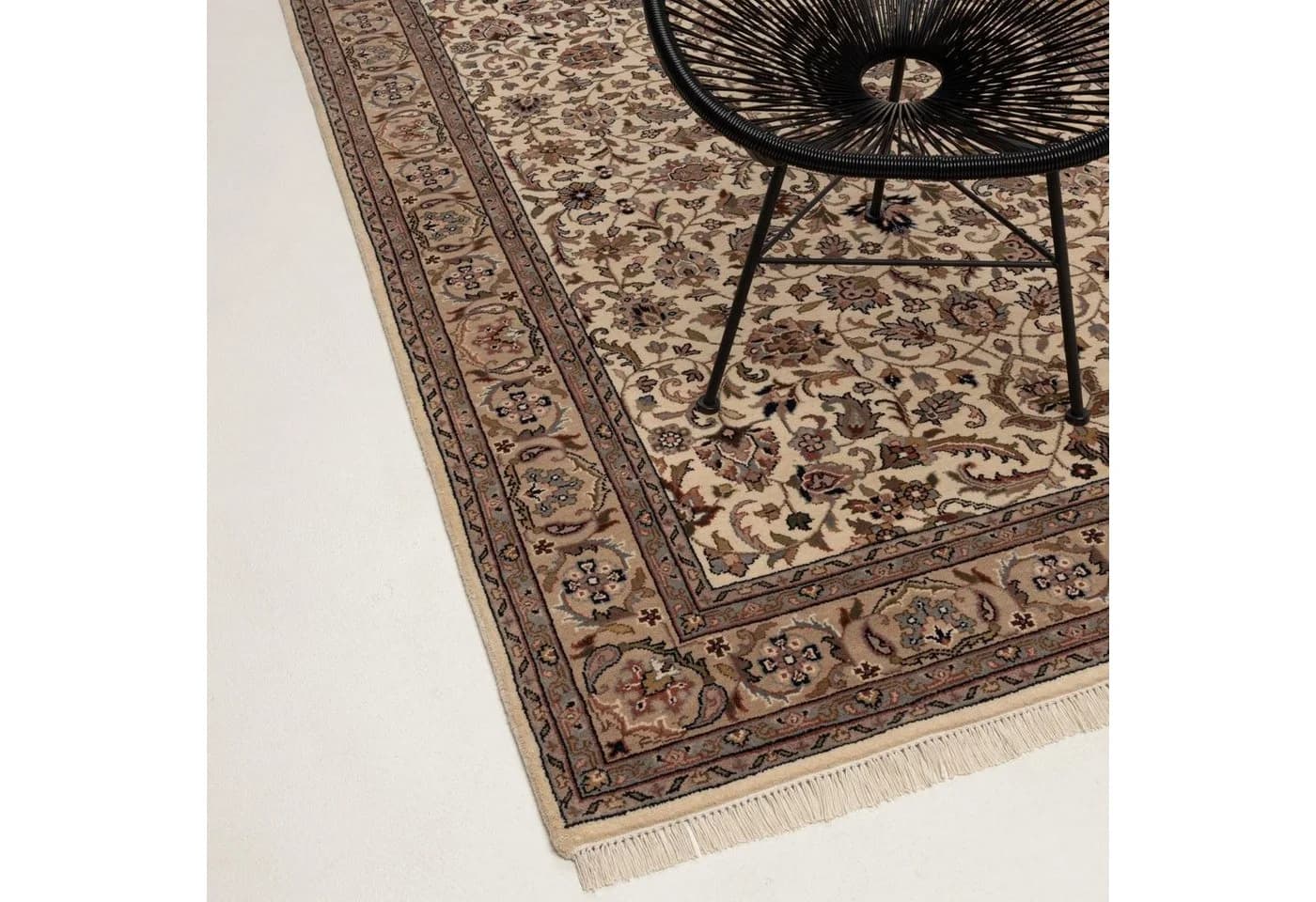 RUG N' ROLL Orientteppich Indo Isfahan Handgeknüpft Beige/Braun - Bild 2