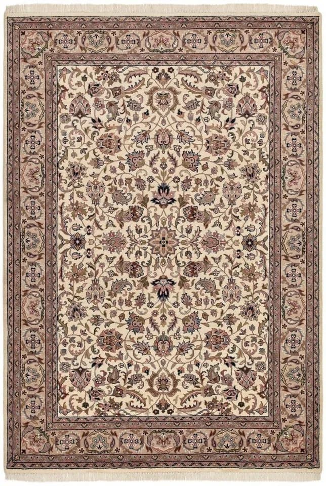 RUG N' ROLL Orientteppich Indo Isfahan Handgeknüpft Beige/Braun - Bild 4