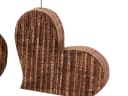 Amagohome Dekofigur Herz Blumenvase Fotoständer Set 3-teilig Mangoholz Bild 5
