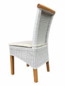 Amagohome Rattanstuhl Esszimmer Stühle Set Perth 4 Stück weiß Bild 4