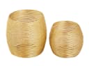 Amagohome Teelichthalter Set 2-teilig Windlichter Drahtoptik Gold/Silber Bild 3