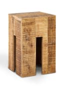 Amagohome Blumenhocker Beistelltisch quadratisch Mangoholz Bild 2