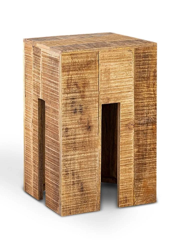 Amagohome Blumenhocker Beistelltisch quadratisch Mangoholz - Bild 2