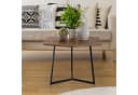 Amagohome 6-Eckiger Couchtisch Mangoholz Industrie-Style Bild 1