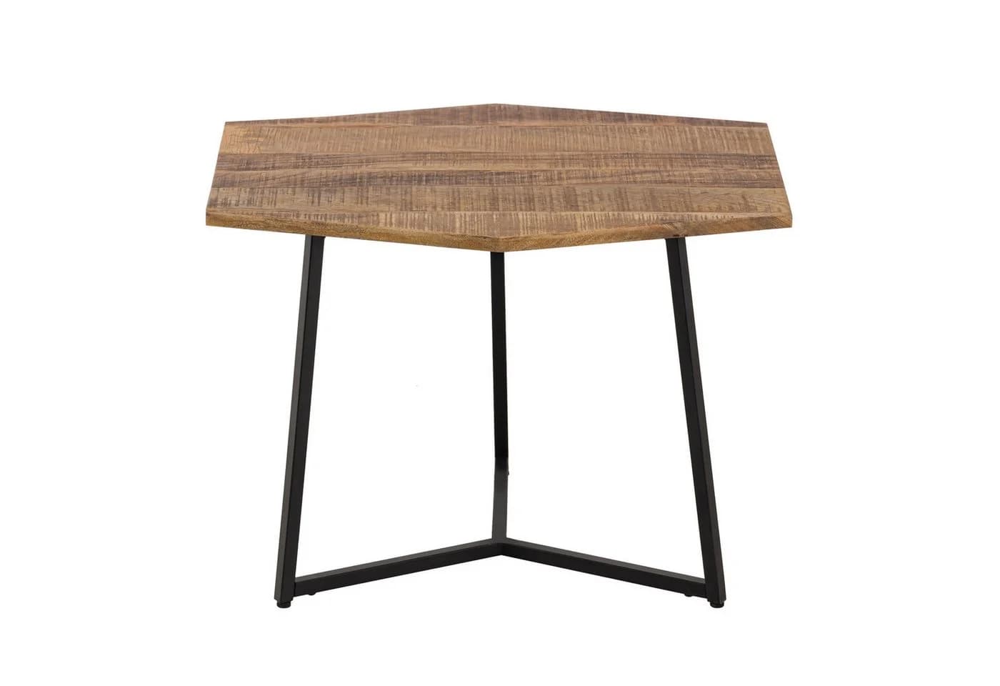 Amagohome 6-Eckiger Couchtisch Mangoholz Industrie-Style - Bild 2