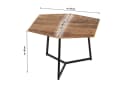 Amagohome 6-Eckiger Couchtisch Mangoholz Industrie-Style Bild 5