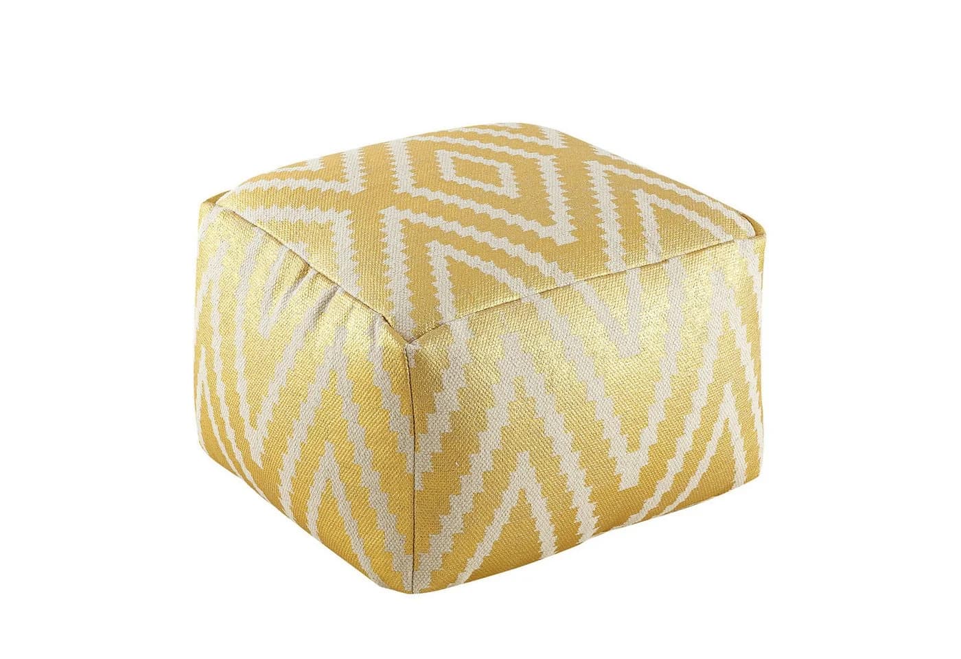 Amagohome Bodenkissen Kelim Sitzwürfel Metallic Gold - Bild 3